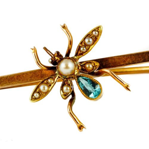 Topaz and pear brooch, c1900