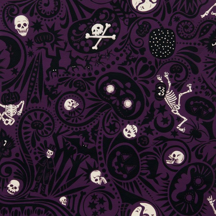 Haunted house fabric by Alexander Henry. Via Halloween Holler.