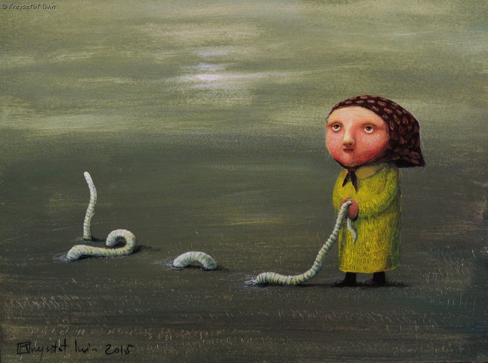 Grandma and Earthworm, by Wersalka