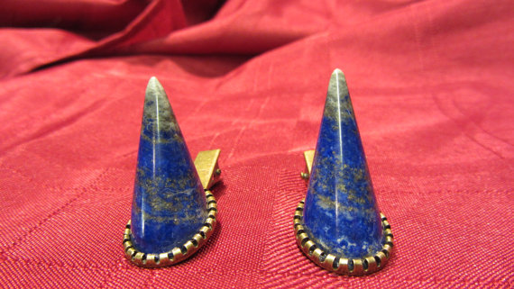 Lapis Horn Hair Clips by Under the Slab Macabre