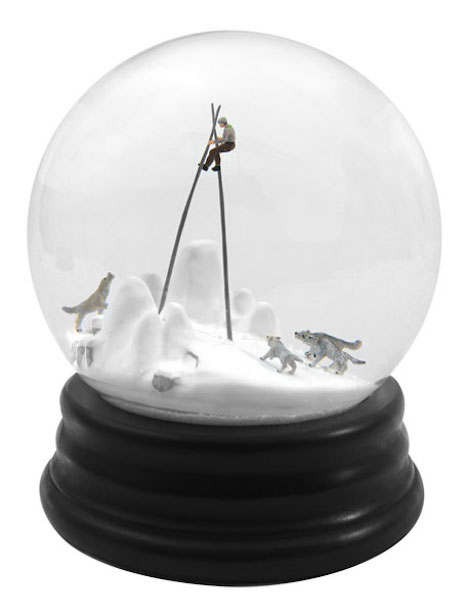 Snow Globes with People in Peril. Thanks, Skot!