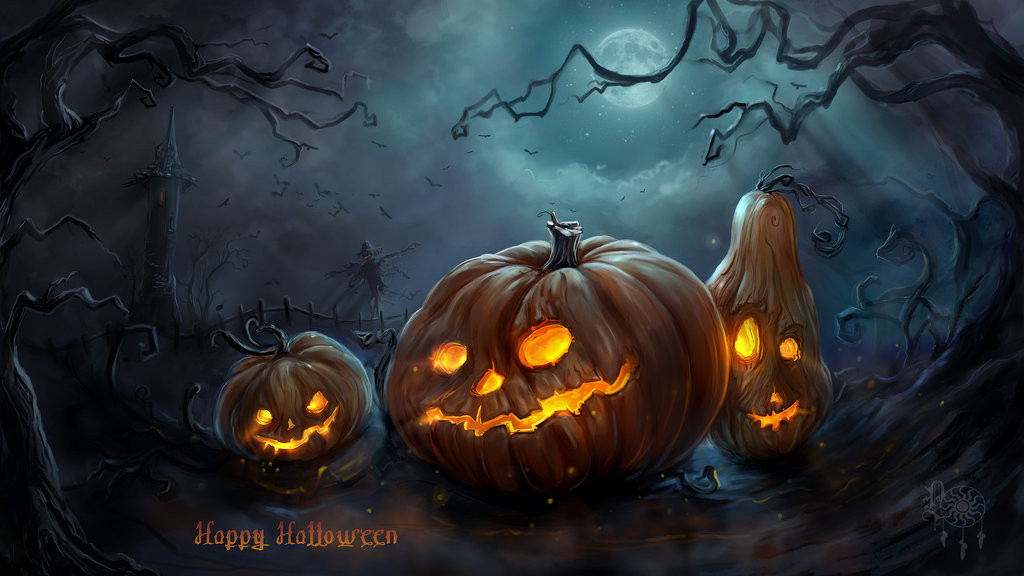 Halloween Pumpkins by LadyOwl
