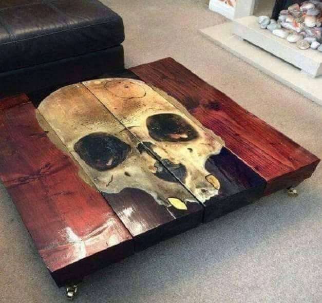 Skull Table via Horrific Finds